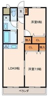 ベル・メゾン蔦 2LDKの間取り