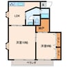 メゾングレイス 2LDKの間取り