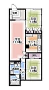 エリートインたいら 3Kの間取り