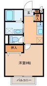パセオけやき 1Kの間取り