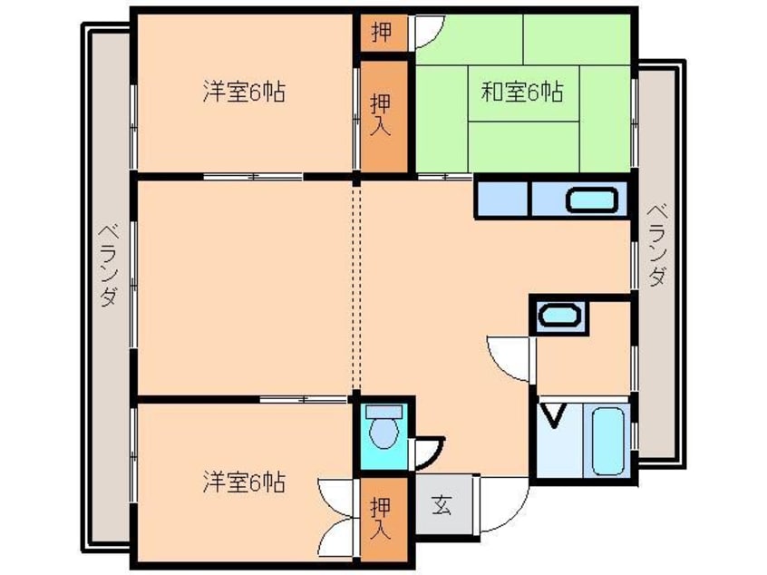間取図 メゾンシャルマンＡ棟