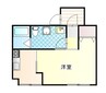 鍛冶町新妻マンション 1Kの間取り
