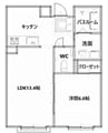 ライトハウス五反田 1LDKの間取り