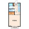 プレジール泉 1Kの間取り
