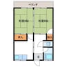 ヤマキビル 2DKの間取り
