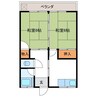 ヤマキビル 2DKの間取り