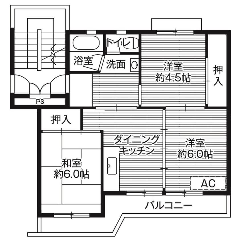 間取図 ビレッジハウス黒須野1号棟