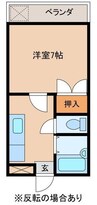 ホワイトマンションI 1DKの間取り