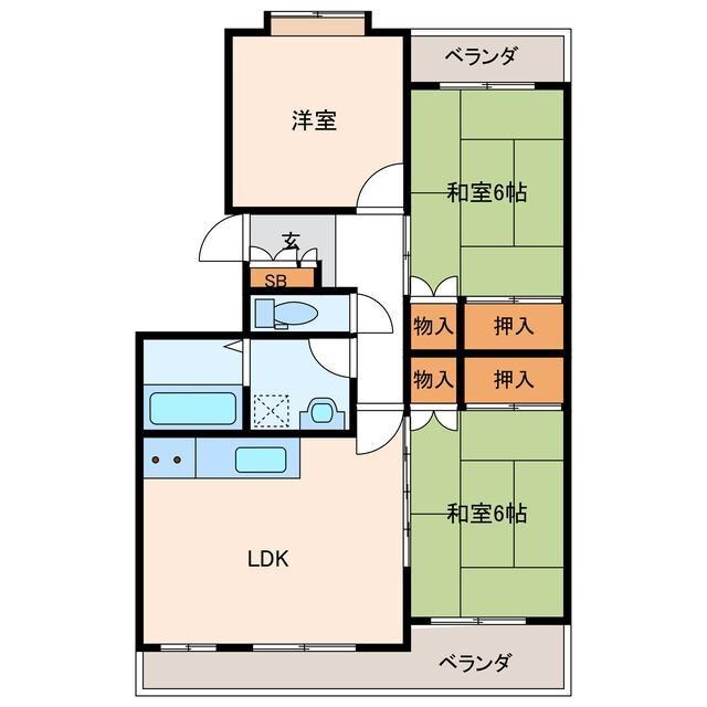 間取り図 オカダリバーフロントビル