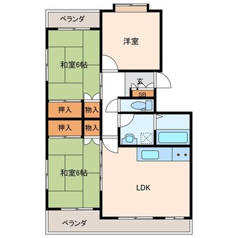 間取図 オカダリバーフロントビル