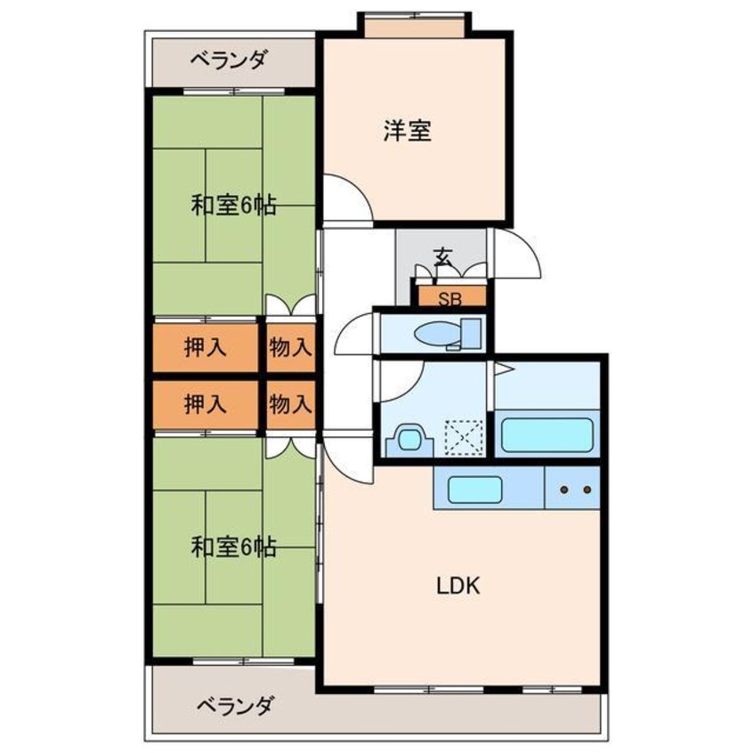 間取図 オカダリバーフロントビル