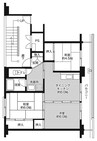 ビレッジハウス下船尾1号棟 3DKの間取り