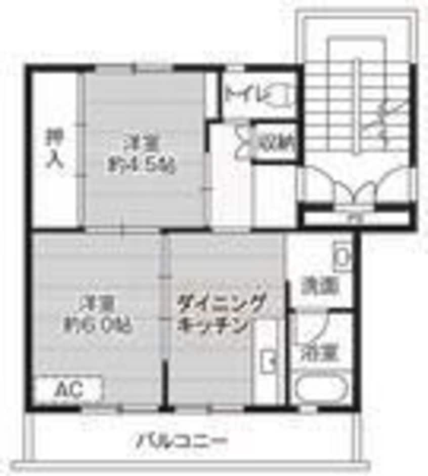 間取図 ビレッジハウス好間1号棟