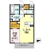 ガーデン城山 1LDKの間取り