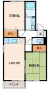 ヴィラ船尾 2LDKの間取り