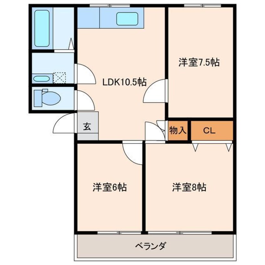 間取図 メゾン旭陽2