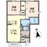 アルカンシエル 2LDKの間取り
