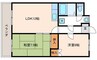 メゾンクレスト 2LDKの間取り