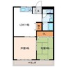 森谷マンション 2LDKの間取り
