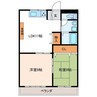 森谷マンション 2LDKの間取り