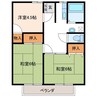 ソウシャルハイツ 3Kの間取り
