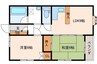 セントラルマンション 2LDKの間取り