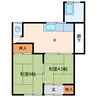 小松アパート　西棟 2Kの間取り