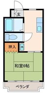 ネモトハイツ 1Kの間取り