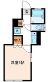 パインヒルズ 1Kの間取り