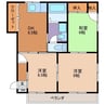 コーポＹＡＮＯ　2号棟 3DKの間取り