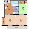 コーポＹＡＮＯ　3号棟 3DKの間取り