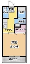 カナールASAMI　Part1 1Kの間取り