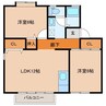 コア・エミナース 2LDKの間取り