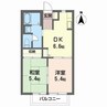 YKハイツ 2DKの間取り