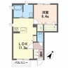 プロヌーブ植田II 1LDKの間取り