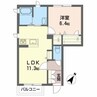プロヌーブ植田II 1LDKの間取り