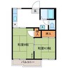 コーポ中山 2DKの間取り