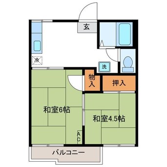 間取図 コーポ中山