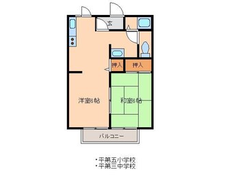 間取図 はるる荒川 B棟