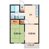 オリオンロード 2DKの間取り