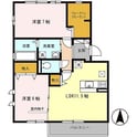 Ｇａｒｄｅｎ館下Ｗｅｓｔの間取図