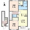 コージーコート 2LDKの間取り