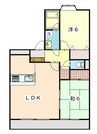 谷川瀬マンション 2LDKの間取り
