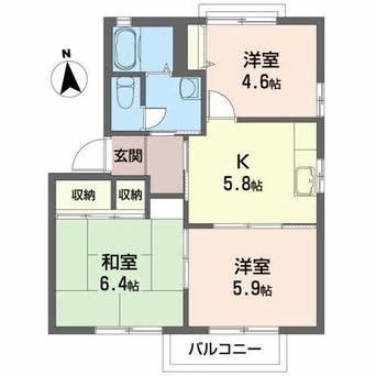 間取図 ソレアードＤ