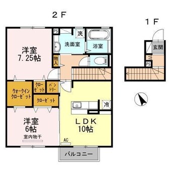 間取図 ＡＱＵＡ　ＴＥＲＲＡＣＥ