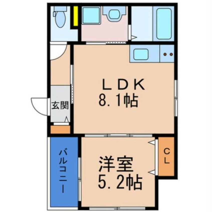 間取図 クリエオーレ福町Ⅱ