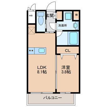 間取図 学研都市線<片町線>・JR東西線/御幣島駅 徒歩3分 4階 築4年