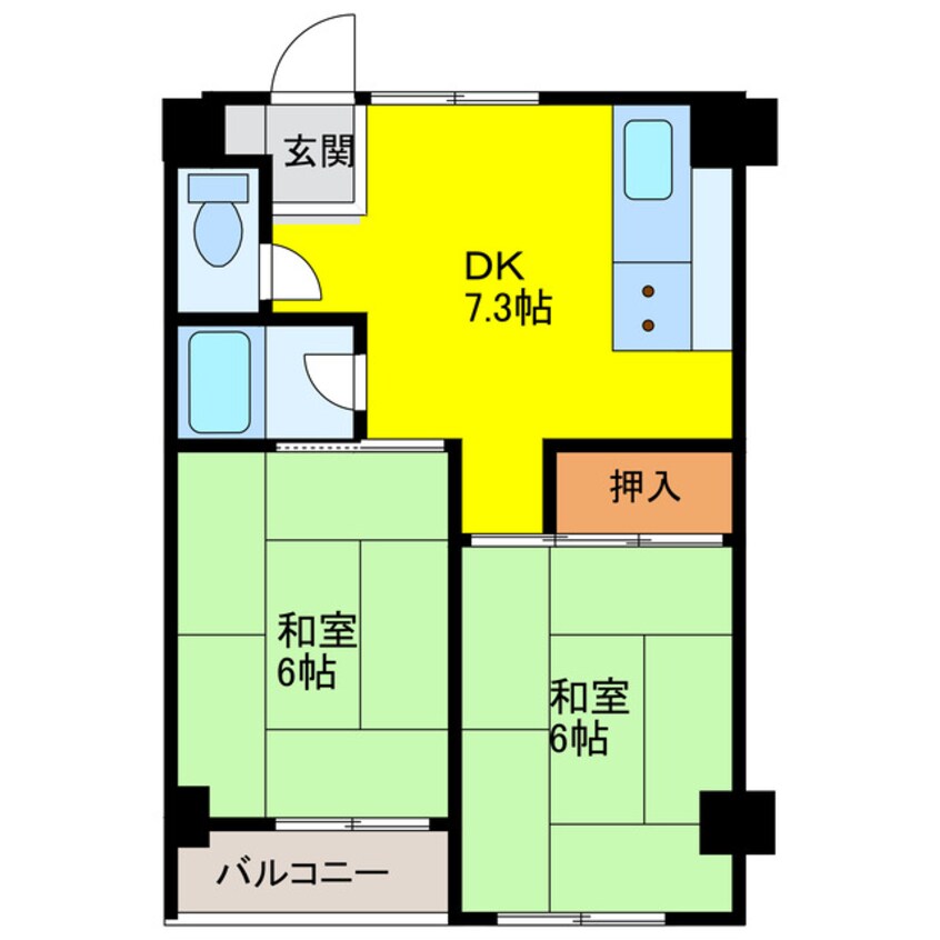 間取図 フラワーハイツ