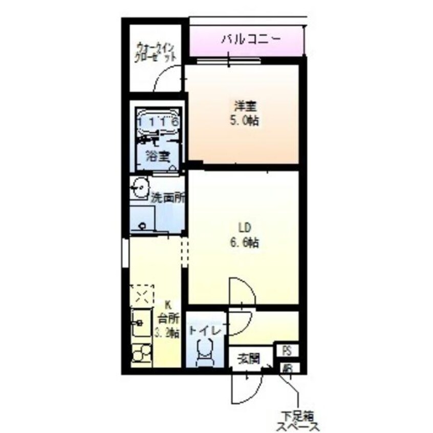 間取図 東海道本線・山陽本線<JR神戸線>/塚本駅 徒歩9分 1階 築3年