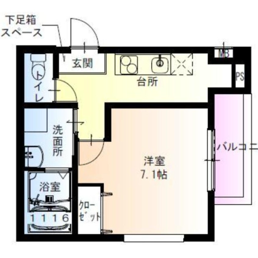 間取図 フジパレス出来島Ⅱ番館